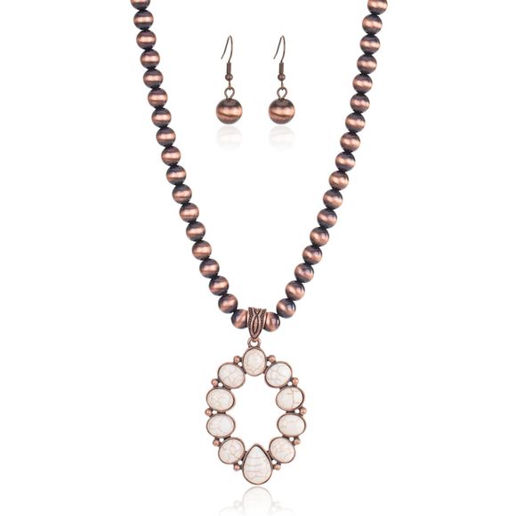 Rustic Couture's Western Pendant Necklace Jewelry Set 2 Pieces Cowgirl🦎 - Picture 1 of 7